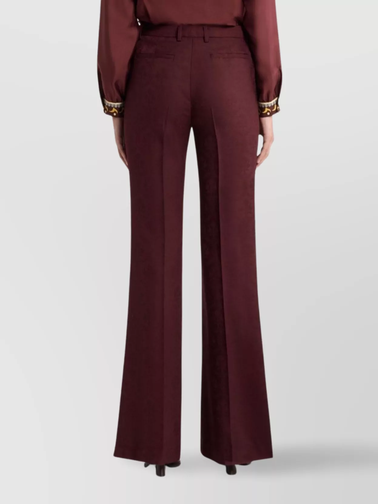 Etro Flared Leg Trousers With Pockets And Loops