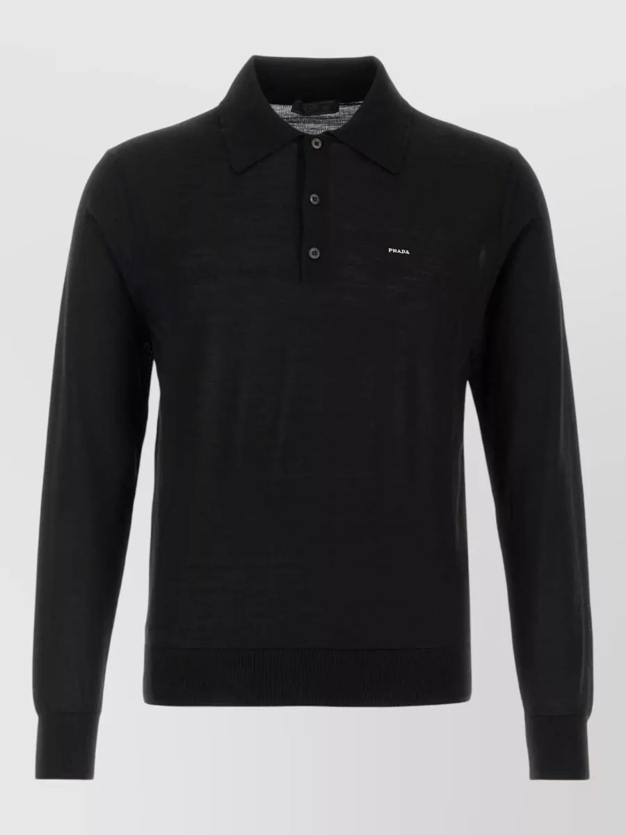 Prada virgin wool polo shirt