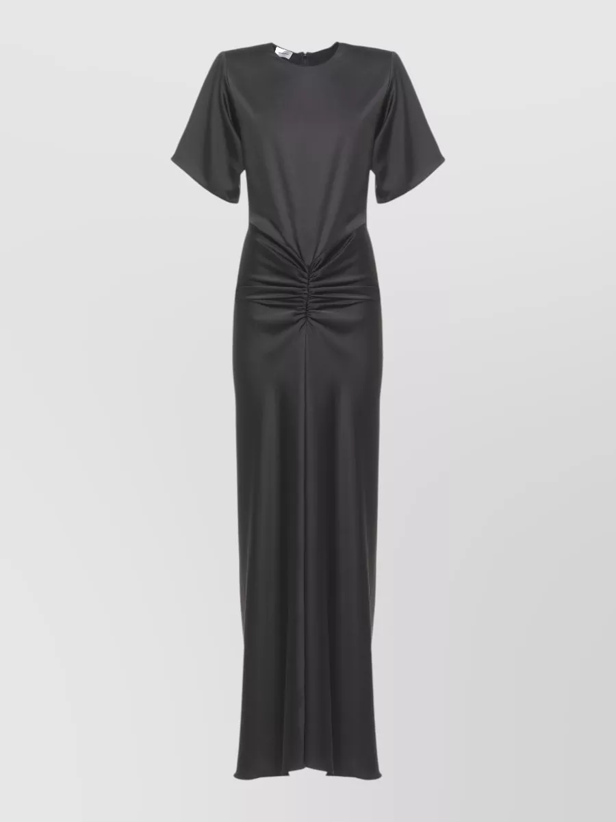 The Andamane Draped Satin Maxi Dress