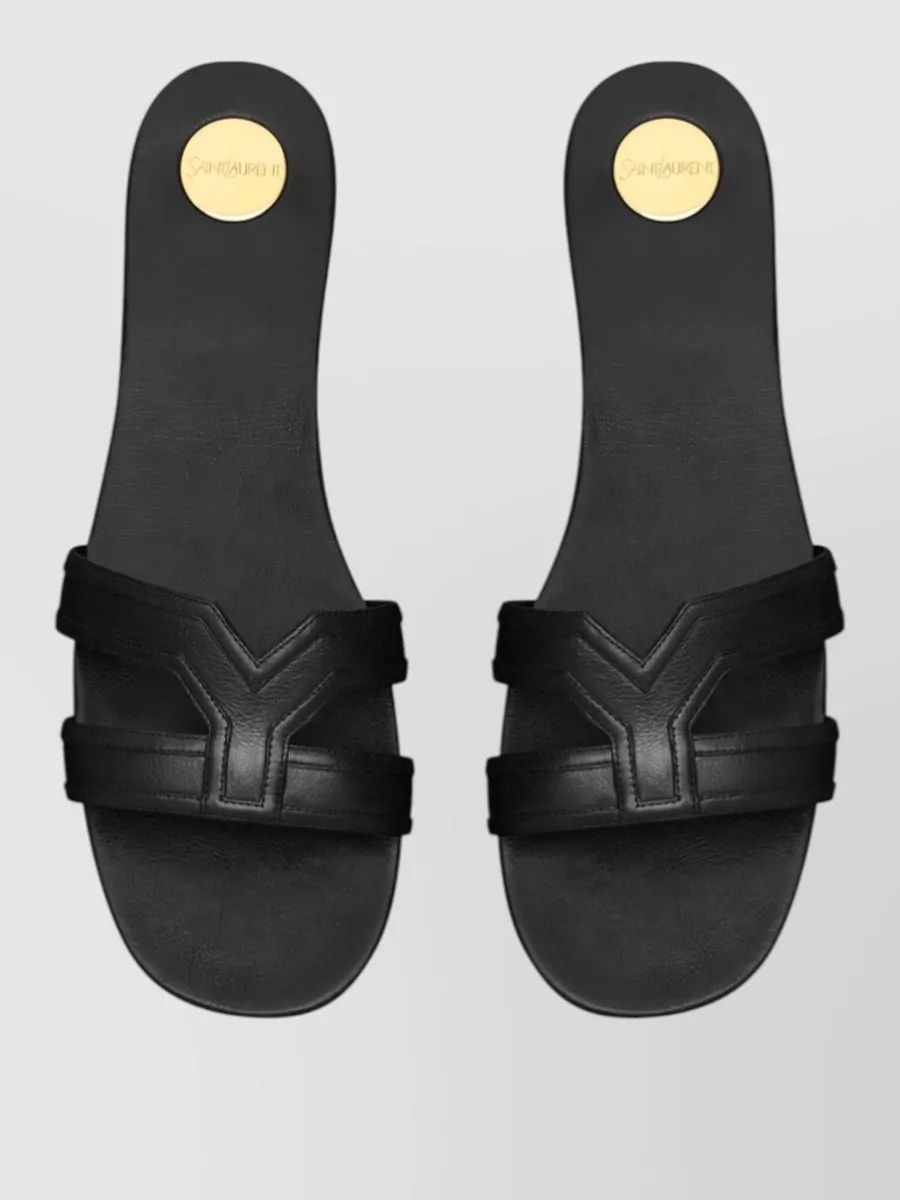 Saint Laurent Leather Flat Sandals