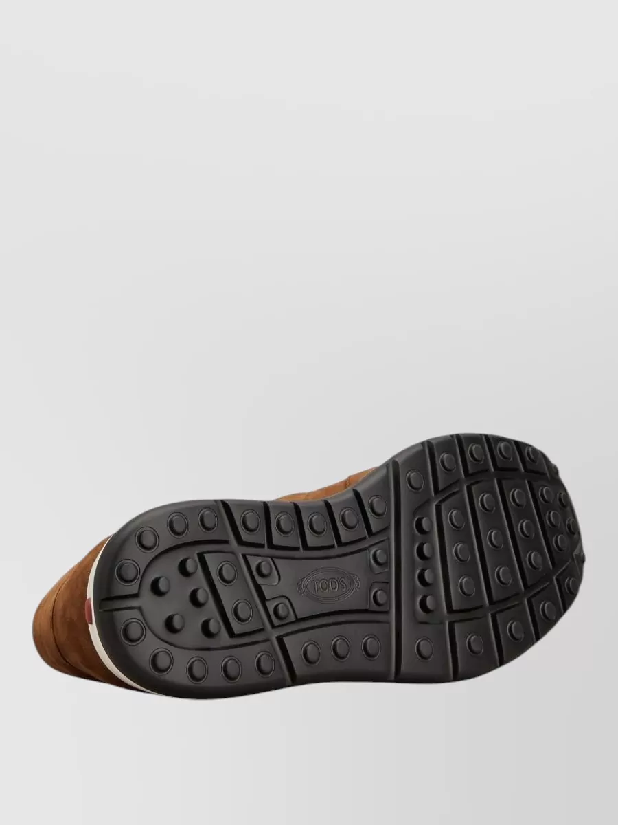 Tod's Dot Leather Sneakers Suede Upper Detail