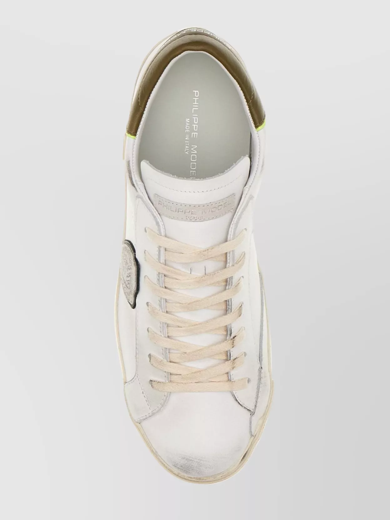 Philippe Model Multicolor Leather Sneakers With Padded Ankle In White