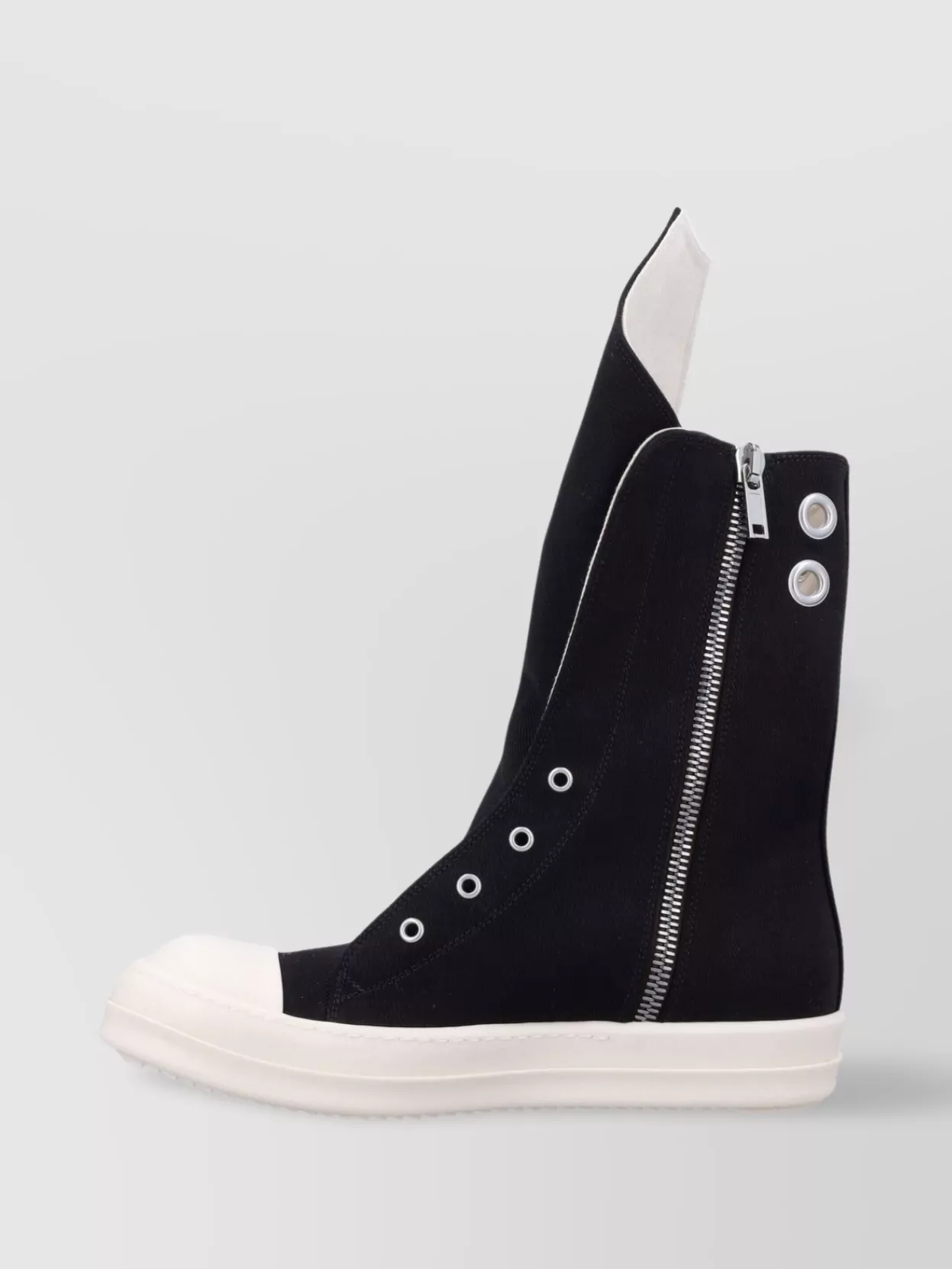 RICK OWENS DRKSHDW CANVAS HIGH-TOP SNEAKERS SHARK-TOOTH SOLE