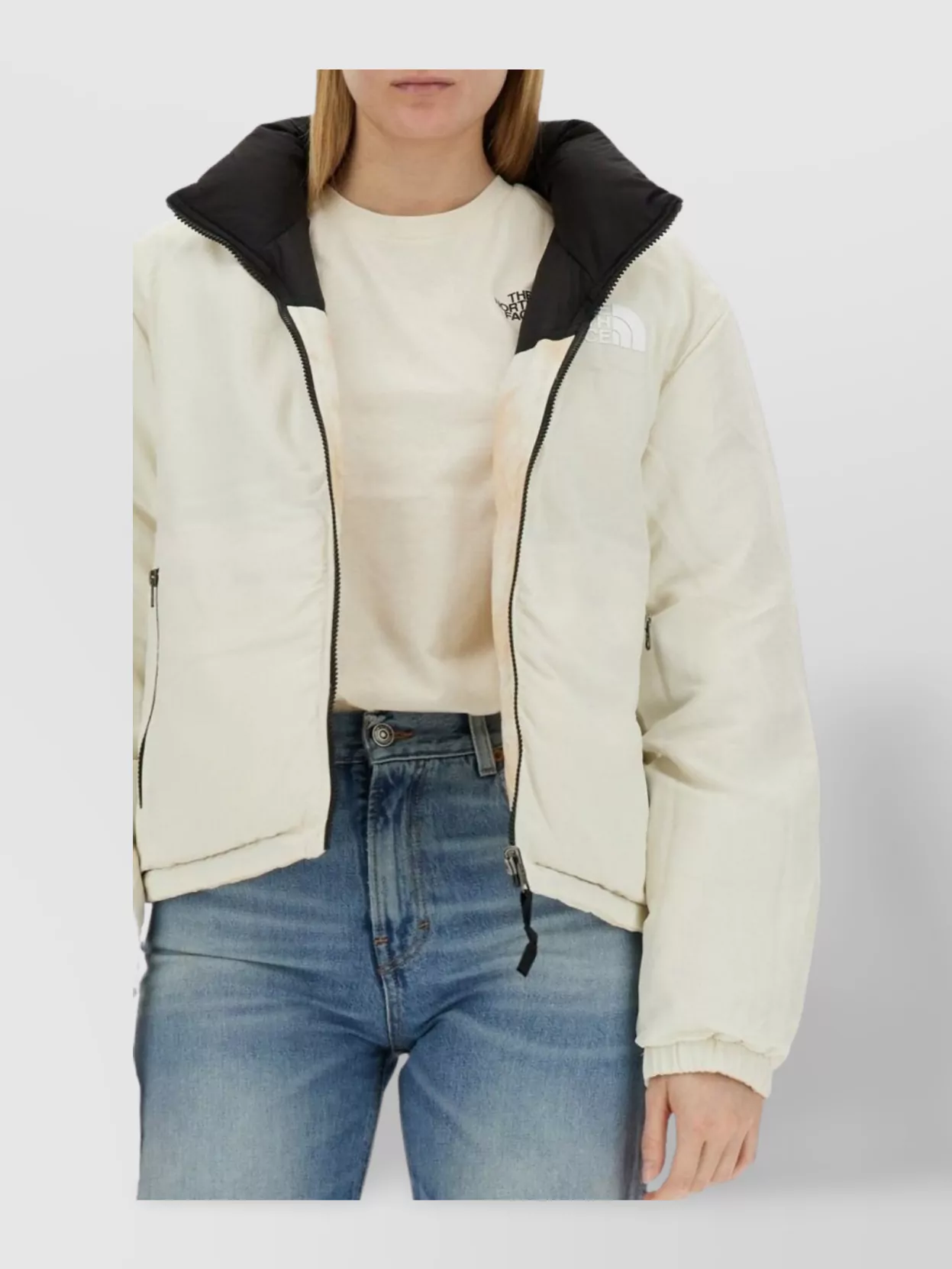 The North Face Logo Embroidered Down Jacket