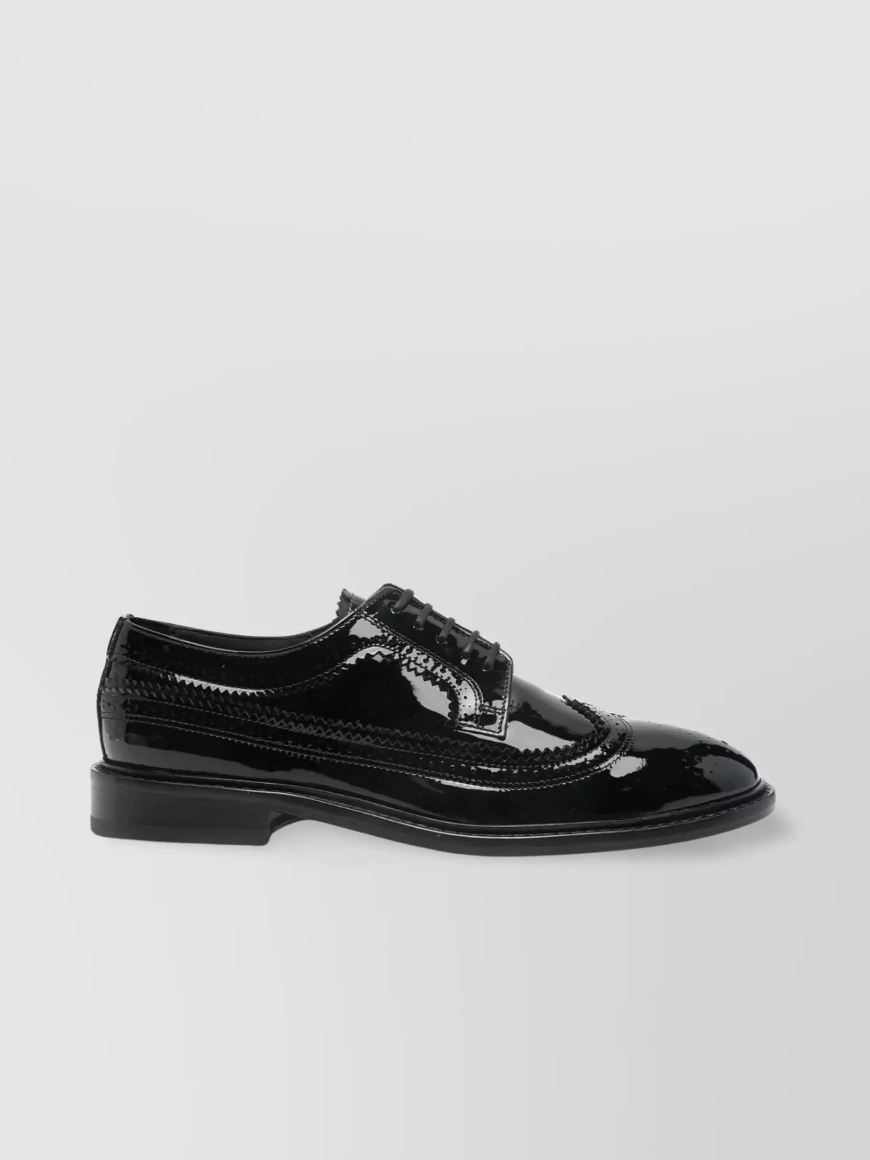 Paul Smith Almond Toe Brogues In Patent Finish