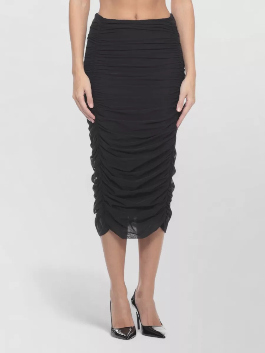 Mar De Margaritas Draped Midi Skirt