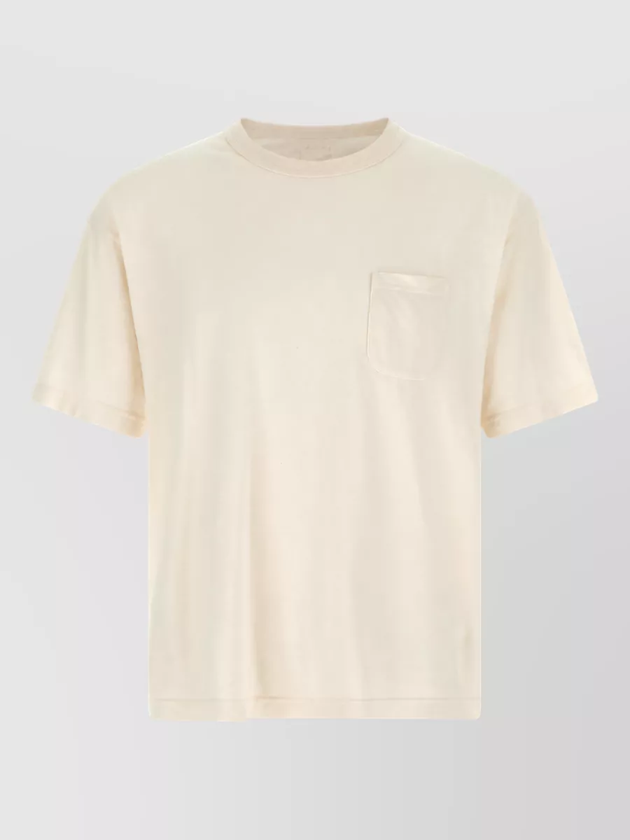 Visvim wool linen ribbed crew neck short sleeve t-shirt