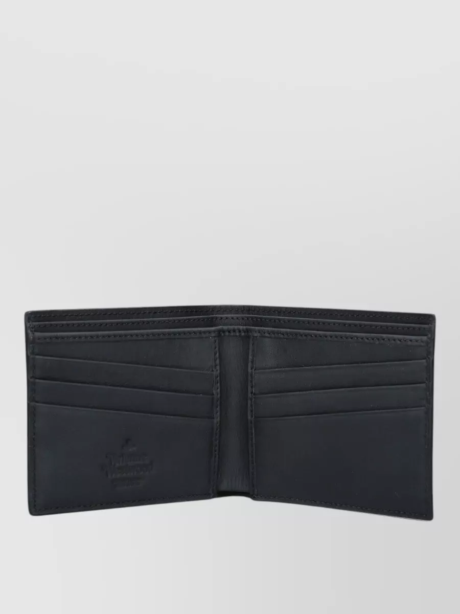 Vivienne Westwood Leather Wallet Embossed Branding Multiple Card Slots