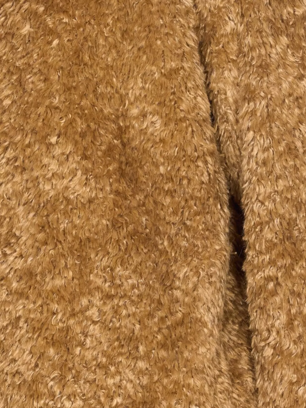 Herno Faux Fur Coat With Leather Belt In Brown