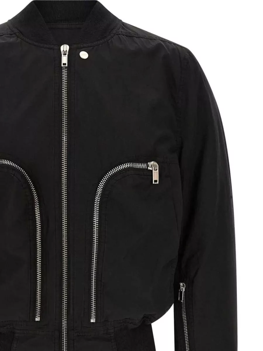 Rick Owens Drkshdw Ribbed Cotton Oversized Bomber Jacket