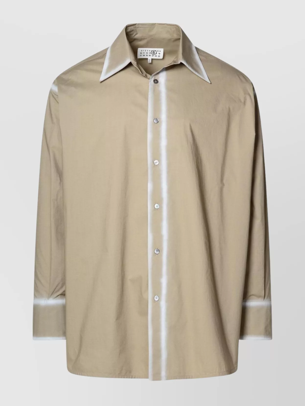 Shop Mm6 Maison Margiela Long Sleeves Cotton Shirt
