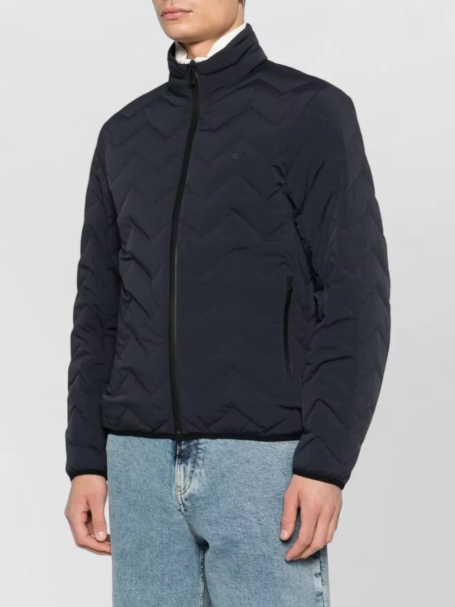 Emporio Armani Chevron-Quilted Down Puffer Jacket