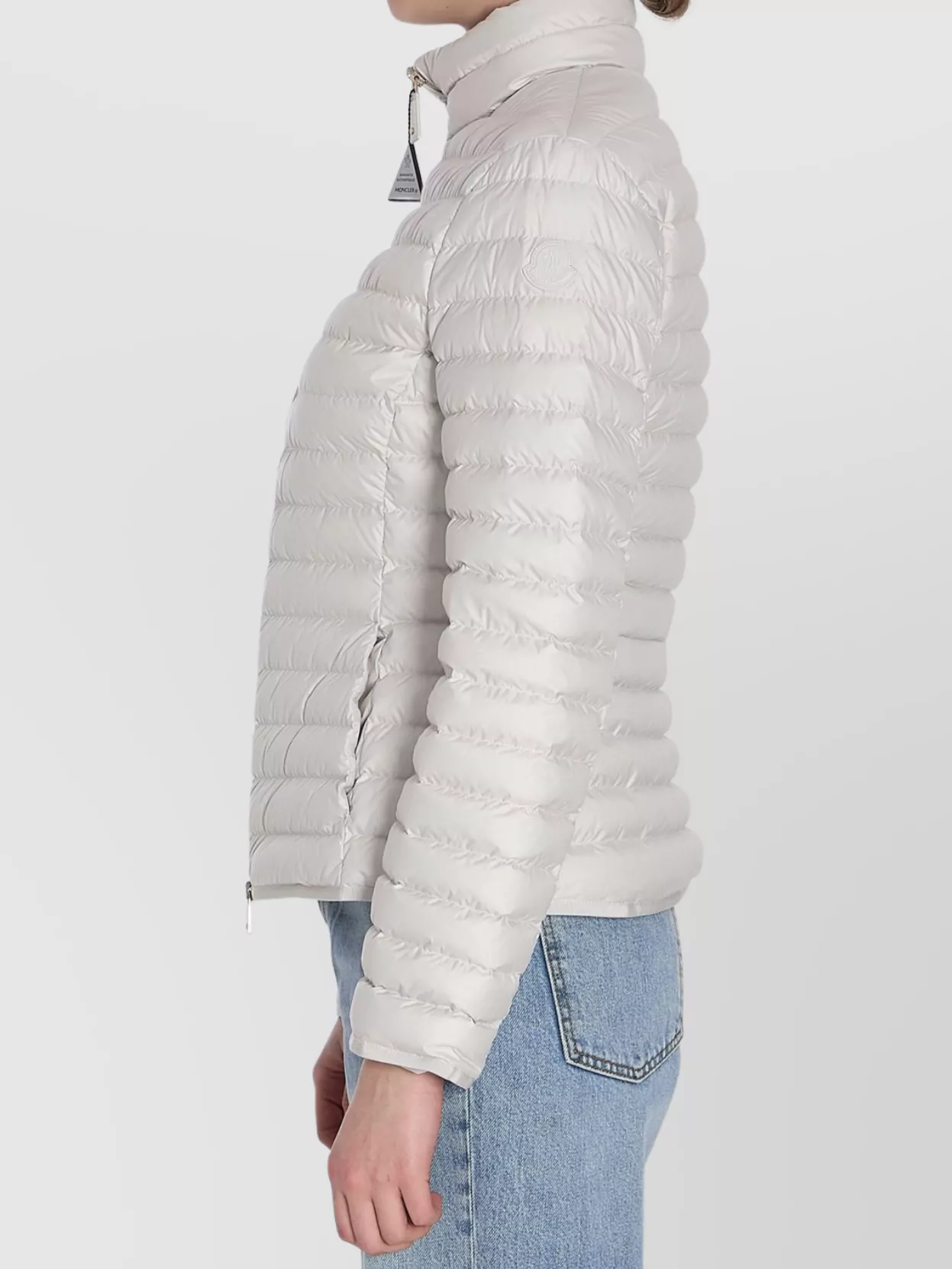 Moncler Short Quilted Down Jacket With High Collar