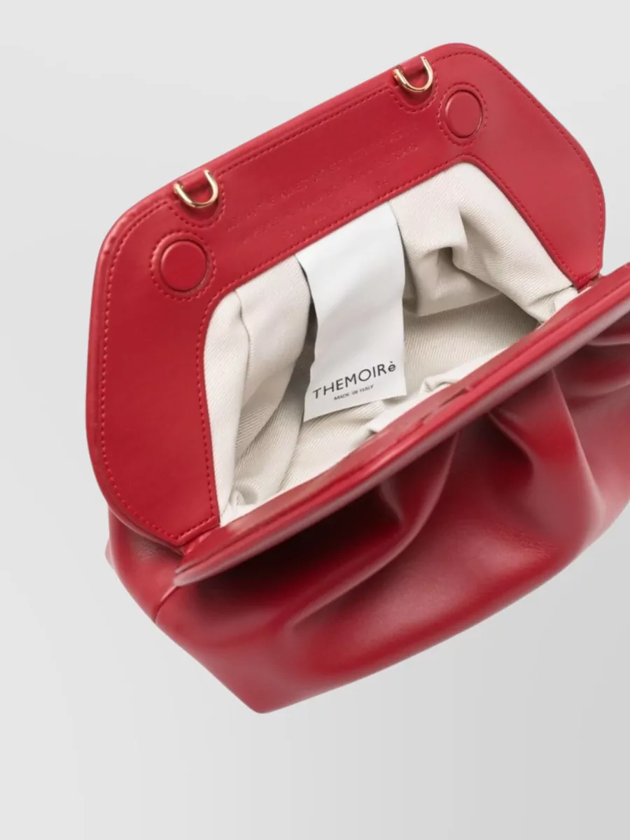 Themoiré Medium Vegan Leather Clutch Detachable Strap