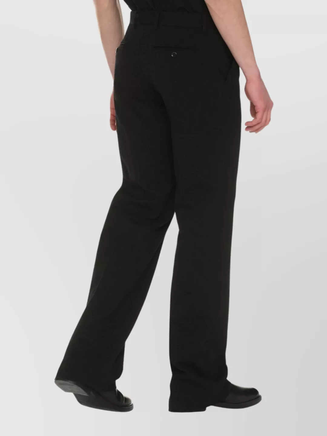 Dolce & Gabbana Cotton Blend Trousers With Pockets And Belt Loops In Black