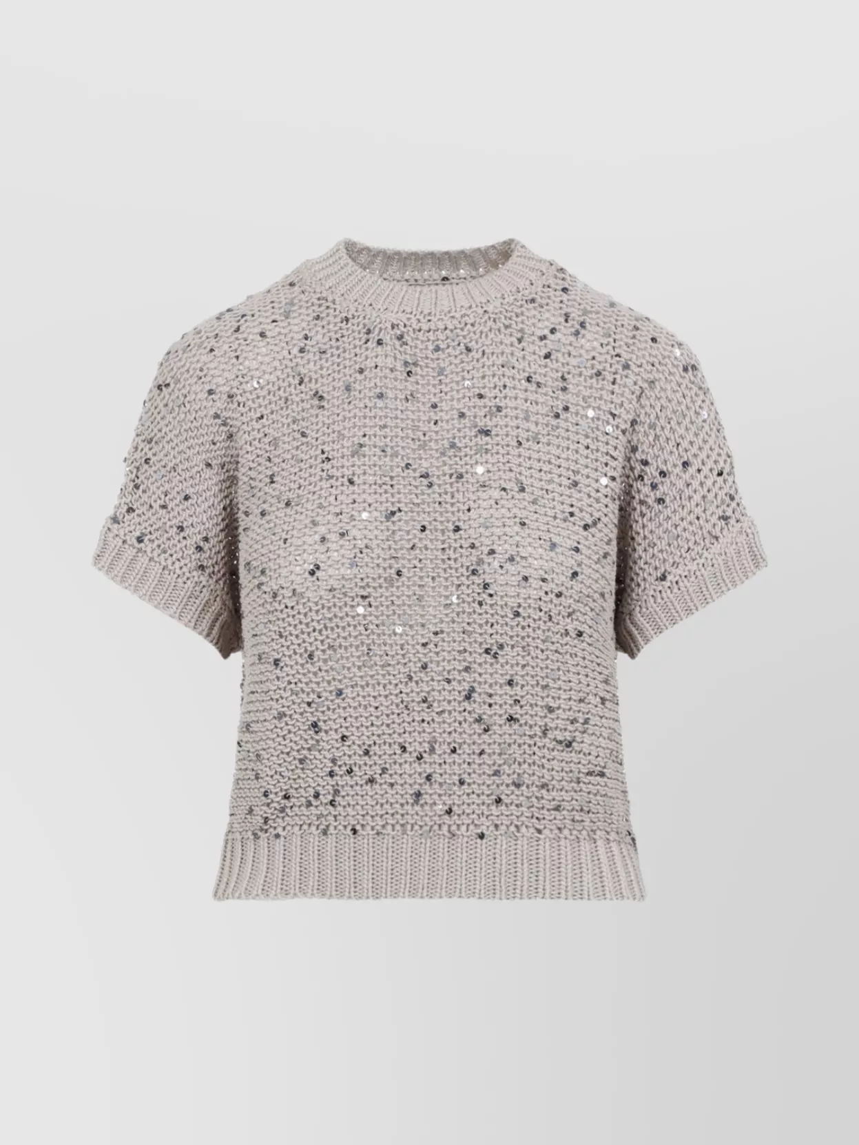 Peserico Knitwear Short Sleeve Sequin Sweater