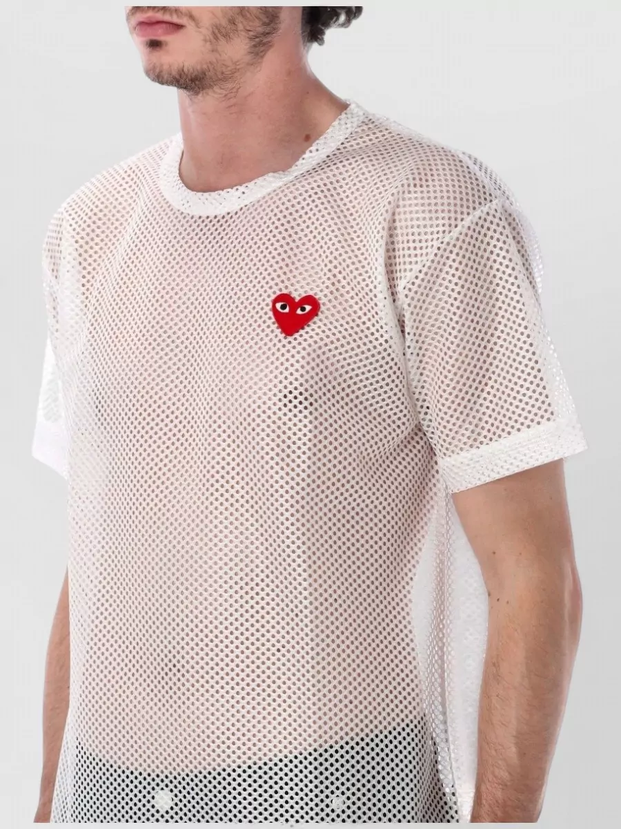 Comme Des Garçons Play Mesh Short-Sleeve T-Shirt