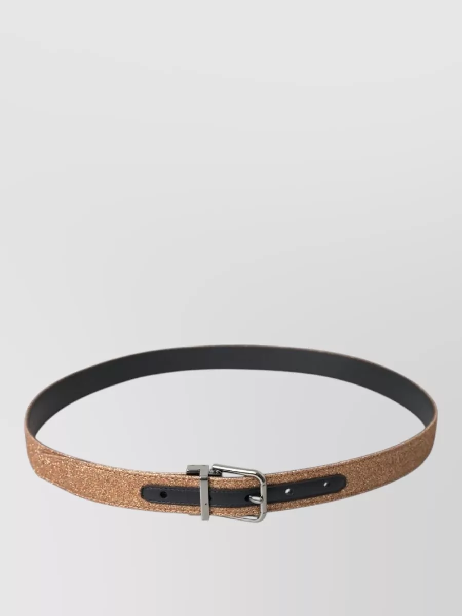 Dolce&Gabbana Glitter Leather Belt