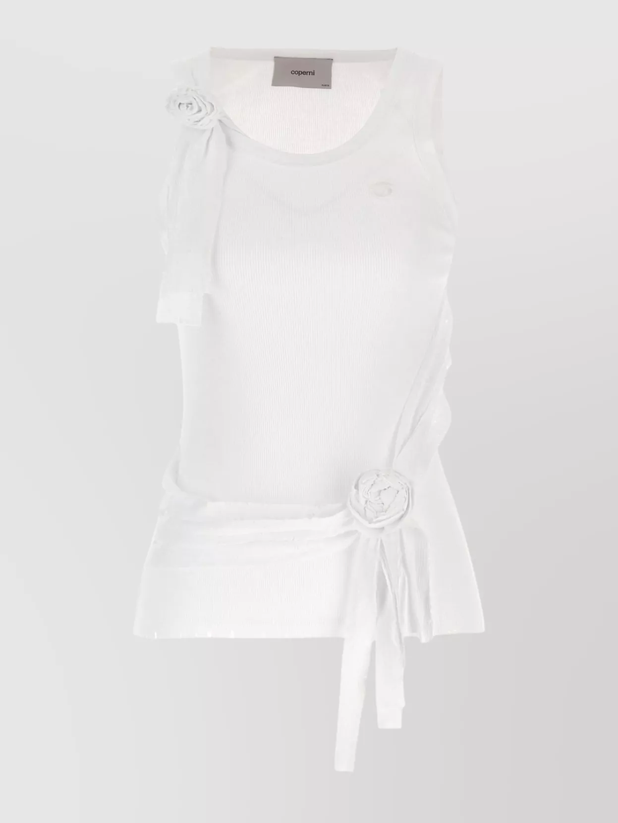 Coperni Tank Top With Distressed Rose Rib