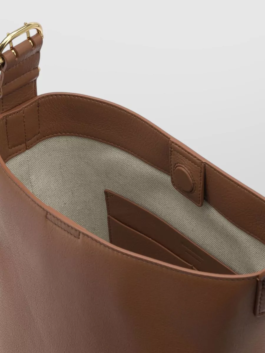 Jil Sander Small Cannolo Shoulder Bag With Adjustable Strap