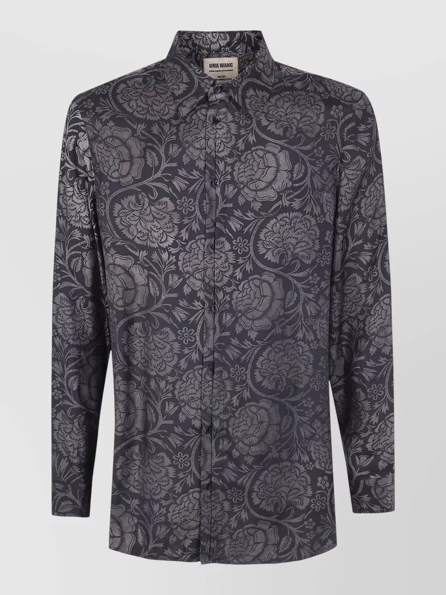 Uma Wang floral print long sleeve shirt