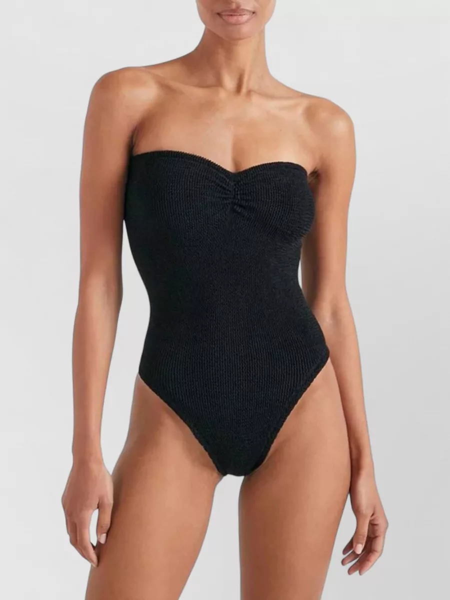 Hunza G Gathered Strapless Swimsuit