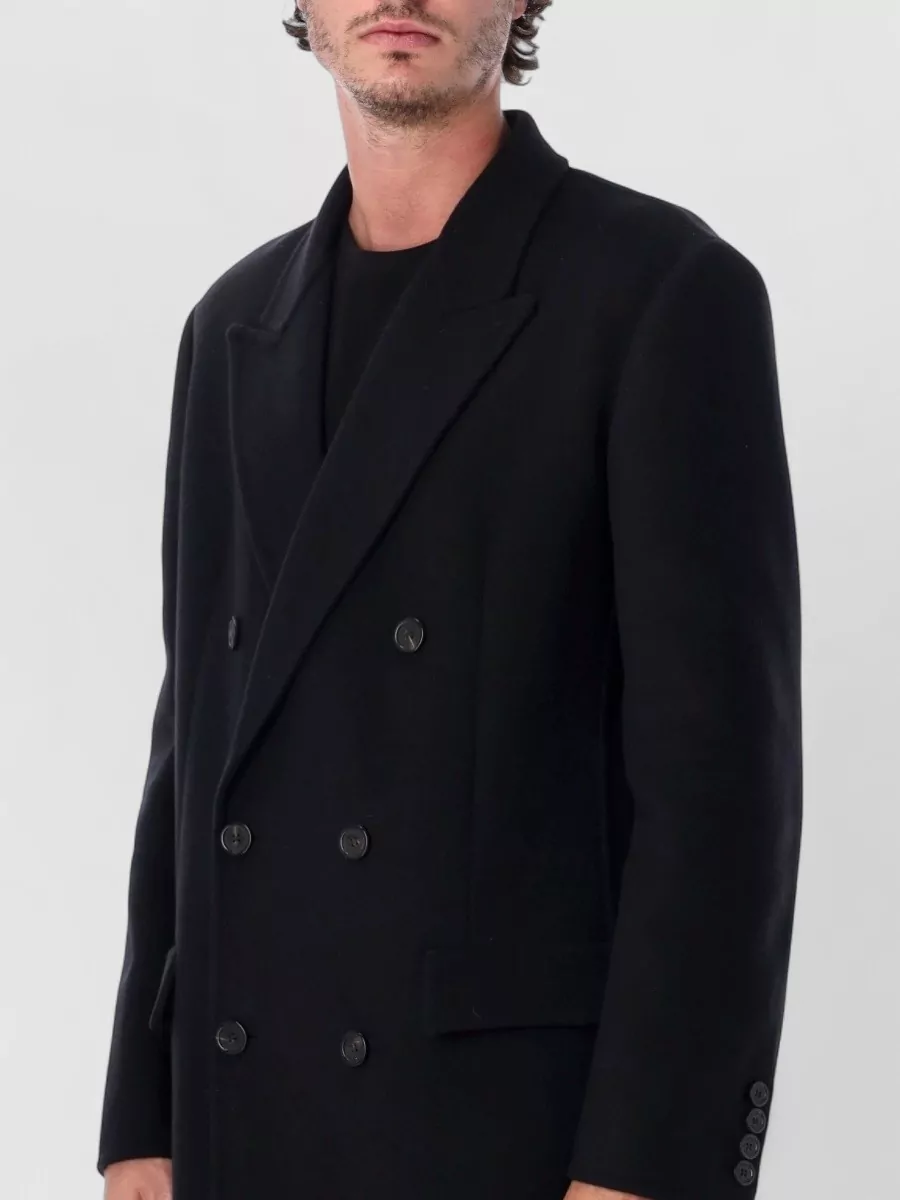 Saint Laurent Wool Double-Breasted Coat