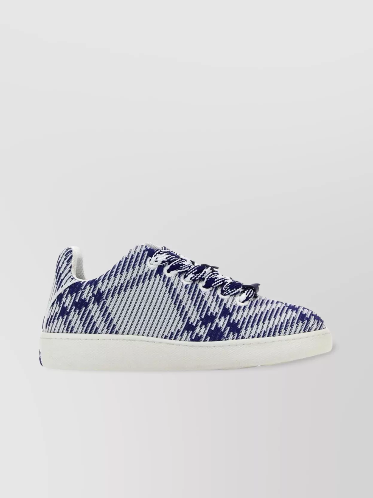 Shop Burberry Embroidered Fabric Box Sneakers In White