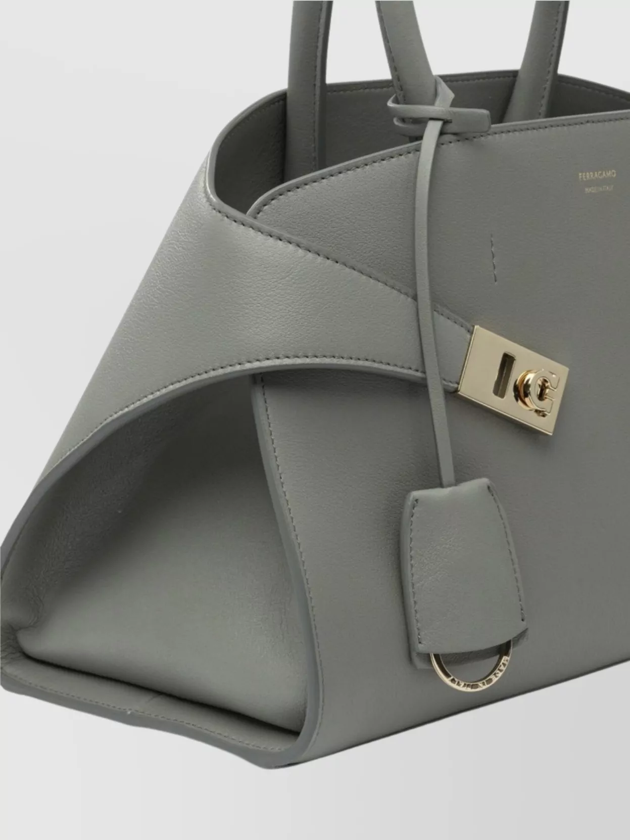 Ferragamo Shoulder Bag Structured Detachable Strap