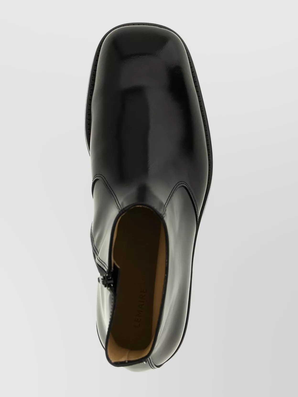 Lemaire Round Toe Leather Ankle Footwear