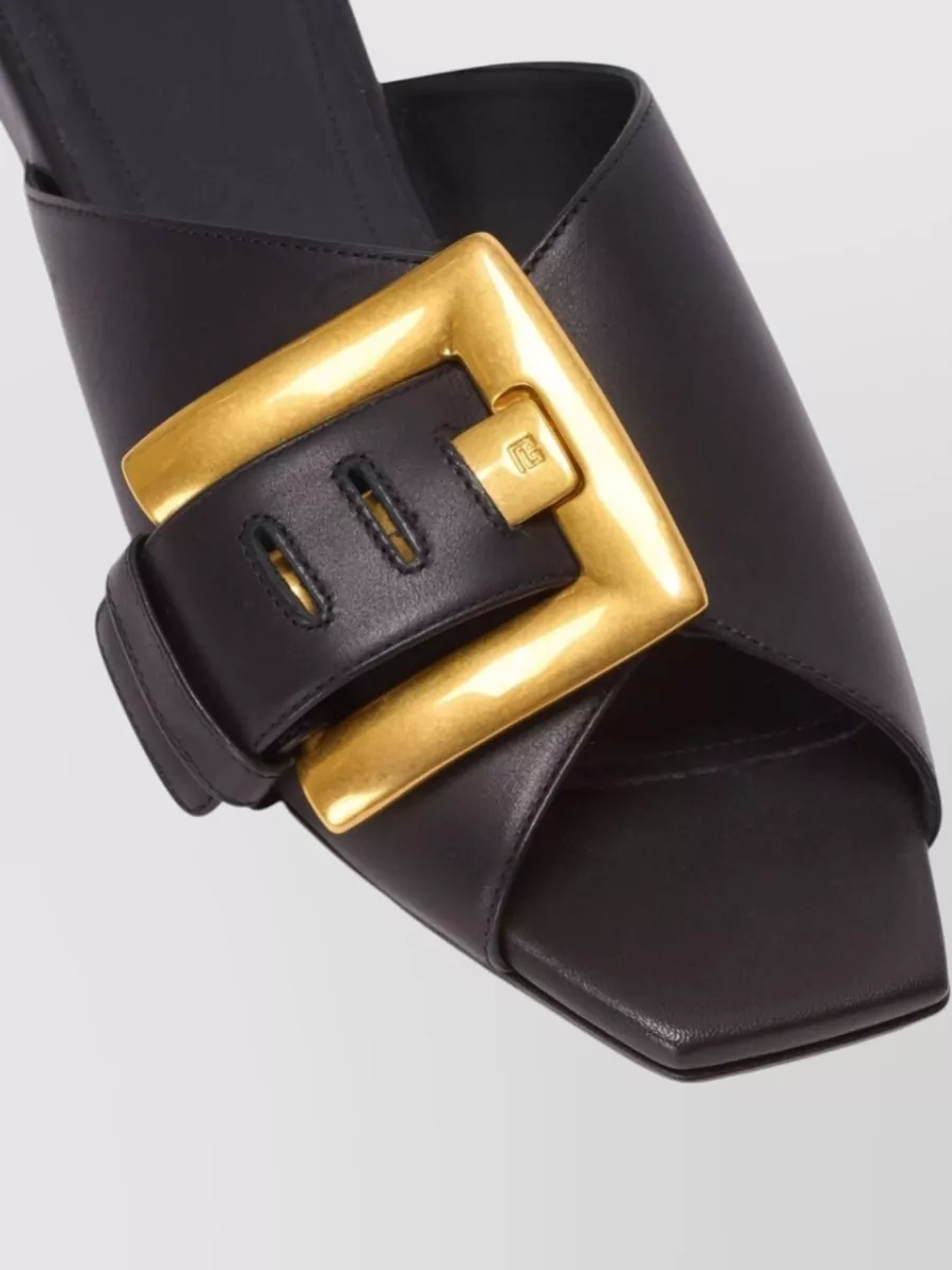 Balmain Leather Mules