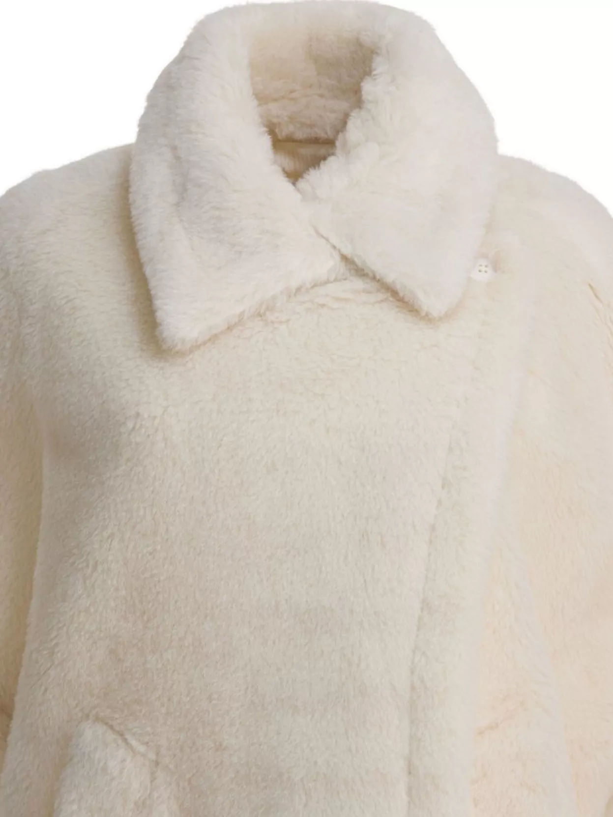 Max Mara Wool And Alpaca Short Sleeve Cape In Neutral
