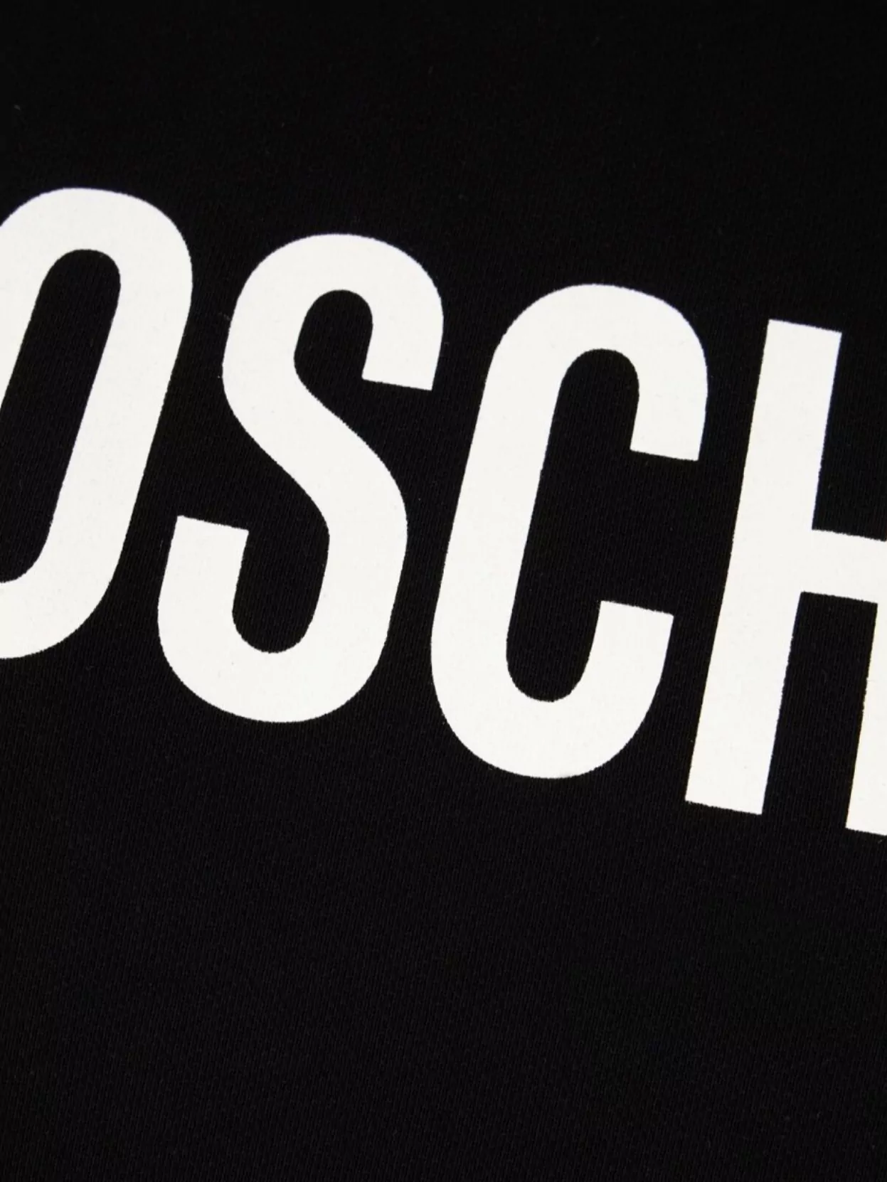 Moschino Crew Neck Knitwear Sweatshirt In Black