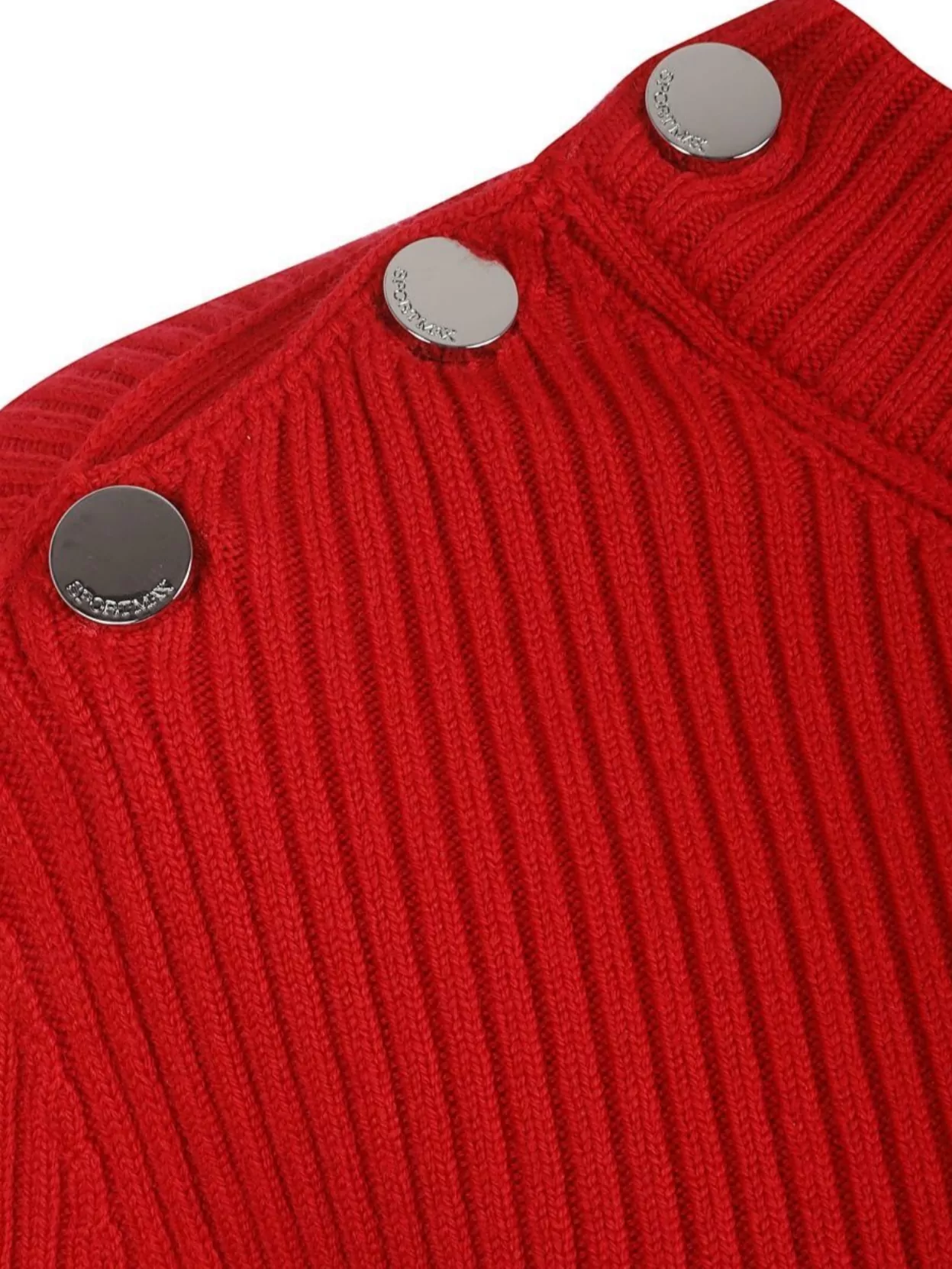 S Max Mara Knit Dress With Button Design And Ribbed Fit