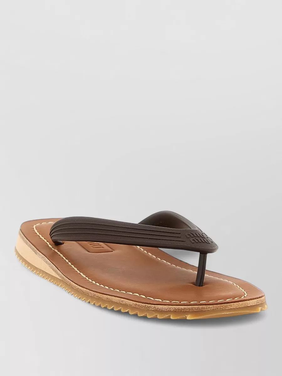 Miu Miu Rubber Thong Flip Flop Sandals