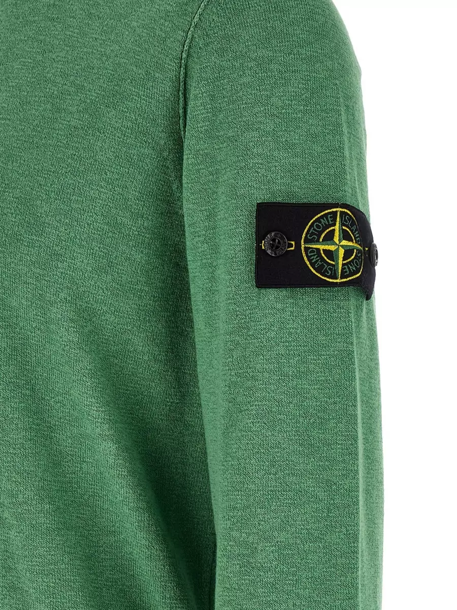 Stone Island Fine-Knit Crew-Neck Long-Sleeve Sweater