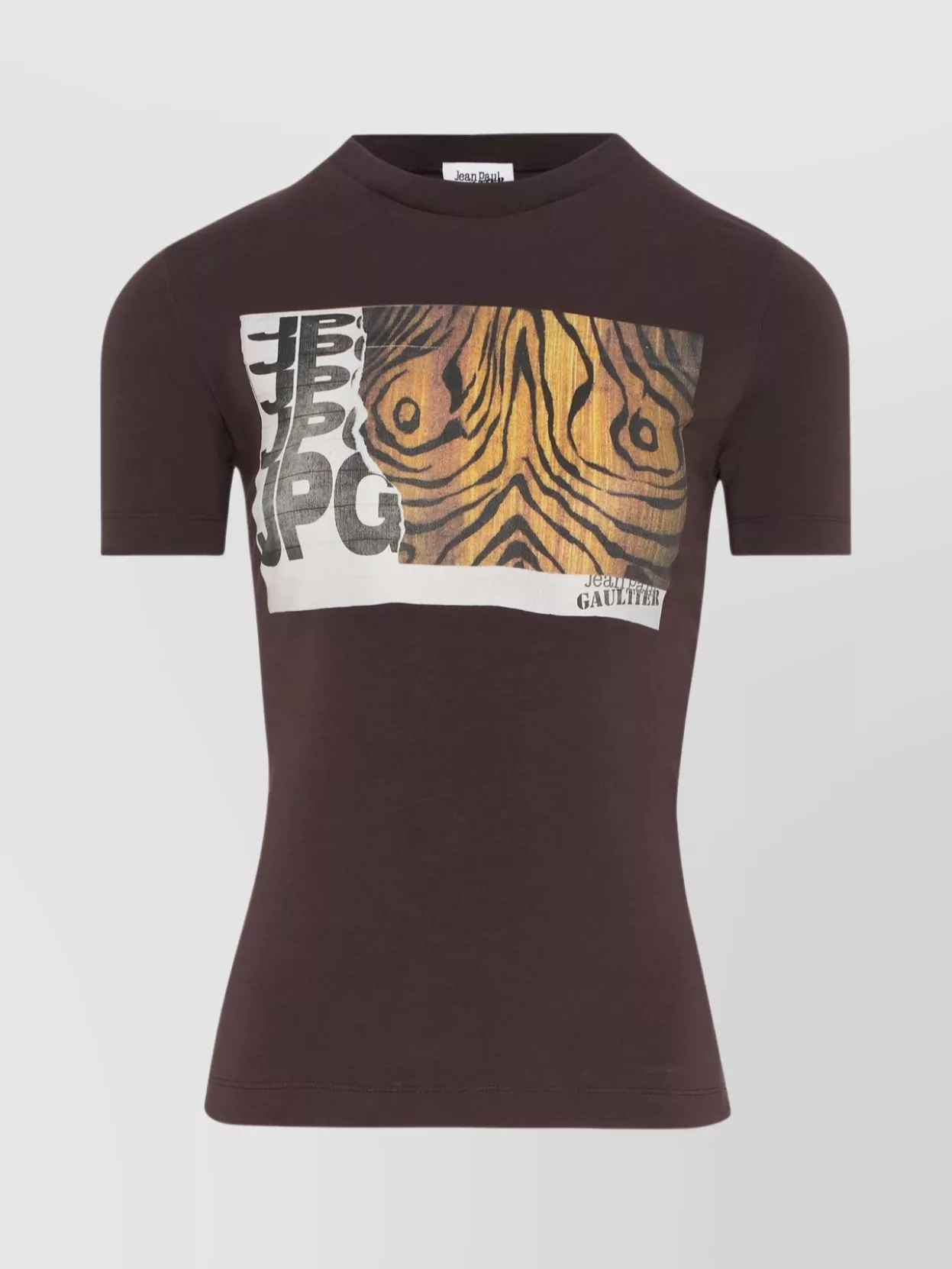 Jean Paul Gaultier - crew neck graphic wood print t-shirt