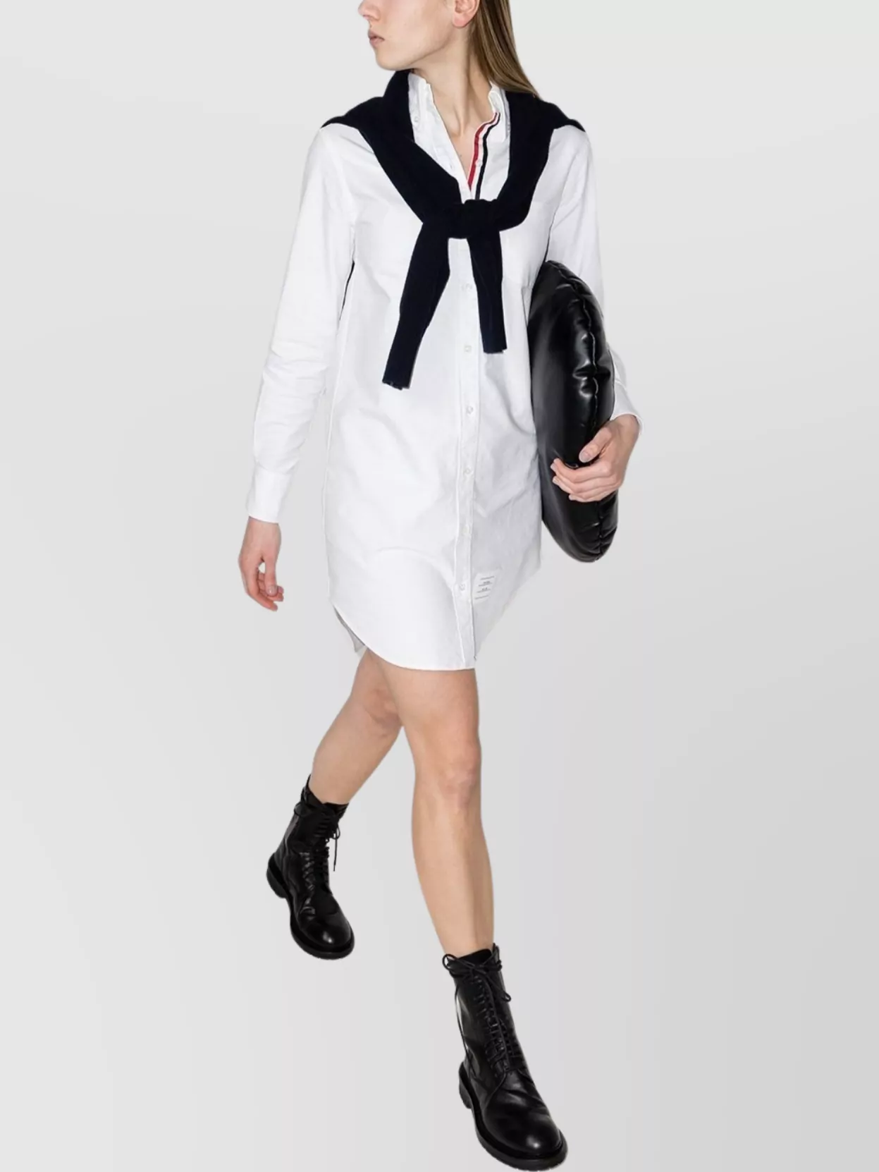 Thom Browne Oxford Cotton Mini Shirt Dress