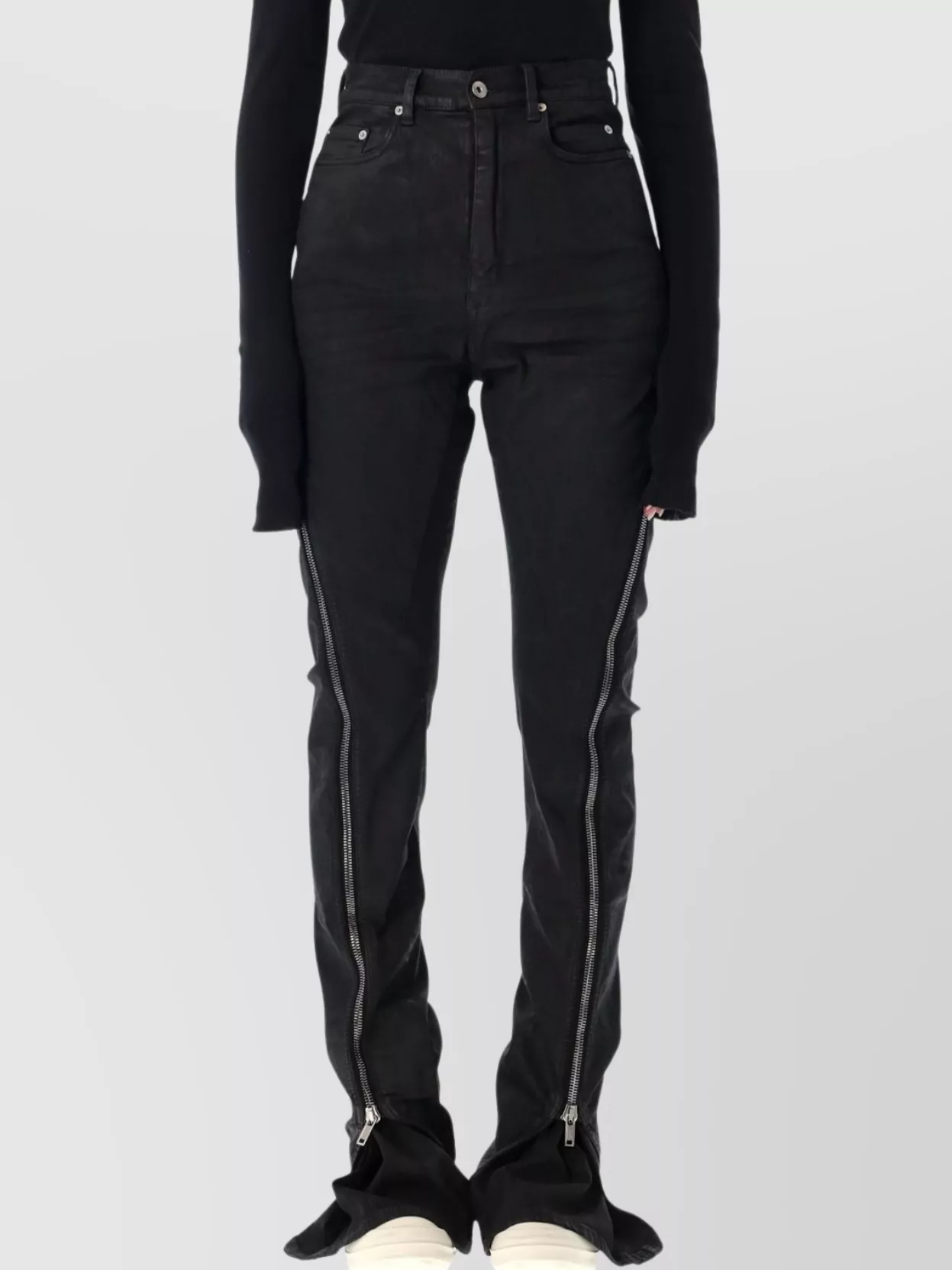 Rick Owens Drkshdw High Waist Flared Trousers Full Length