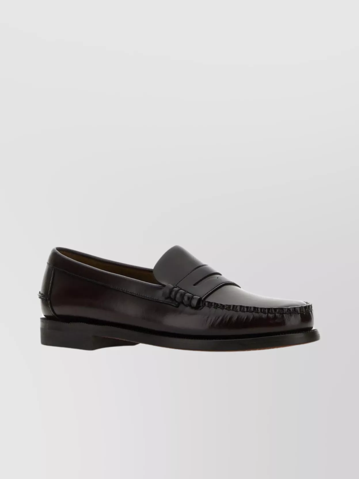 Shop Sebago Moc Toe Penny Loafers With Leather Sole