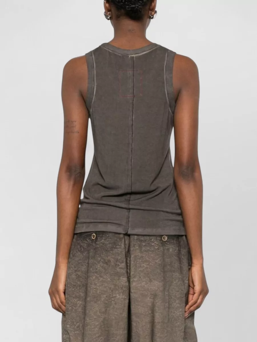 Uma Wang Ribbed Sleeveless Tank Top