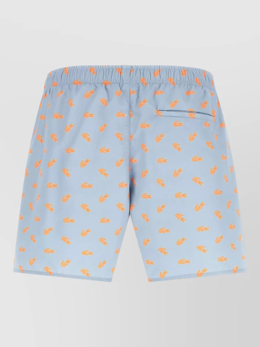Lacoste Logo Print Swim Shorts