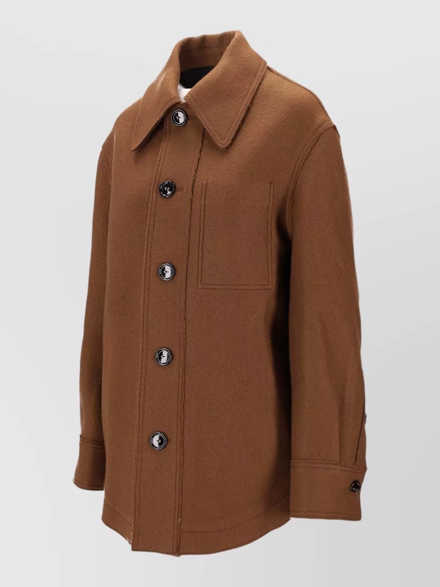 Ami Paris Buttoned Jacket Chest Pocket Long Sleeves