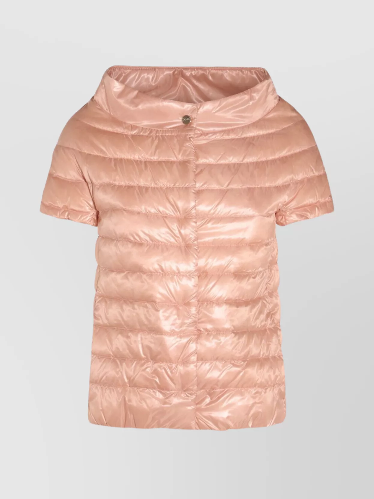 Herno Puffer Jackets With Short Sleeves And High Collar