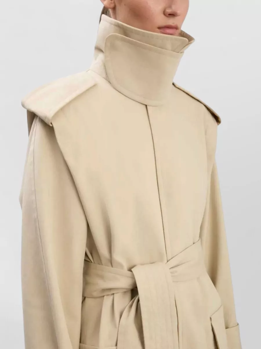 Victoria Beckham Cotton Belted Trench Coat