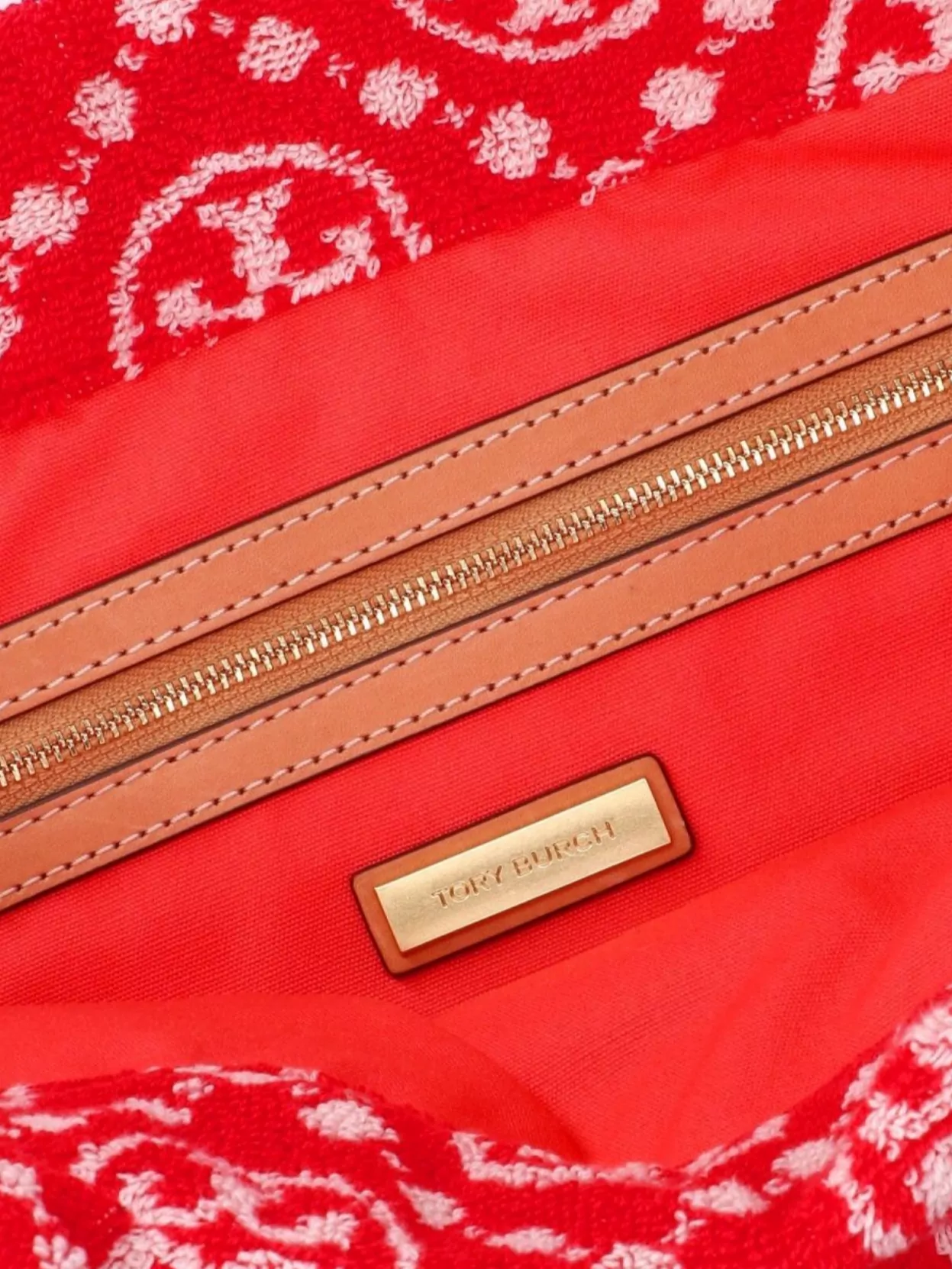 Tory Burch Patterned Tote Bag Top Handles