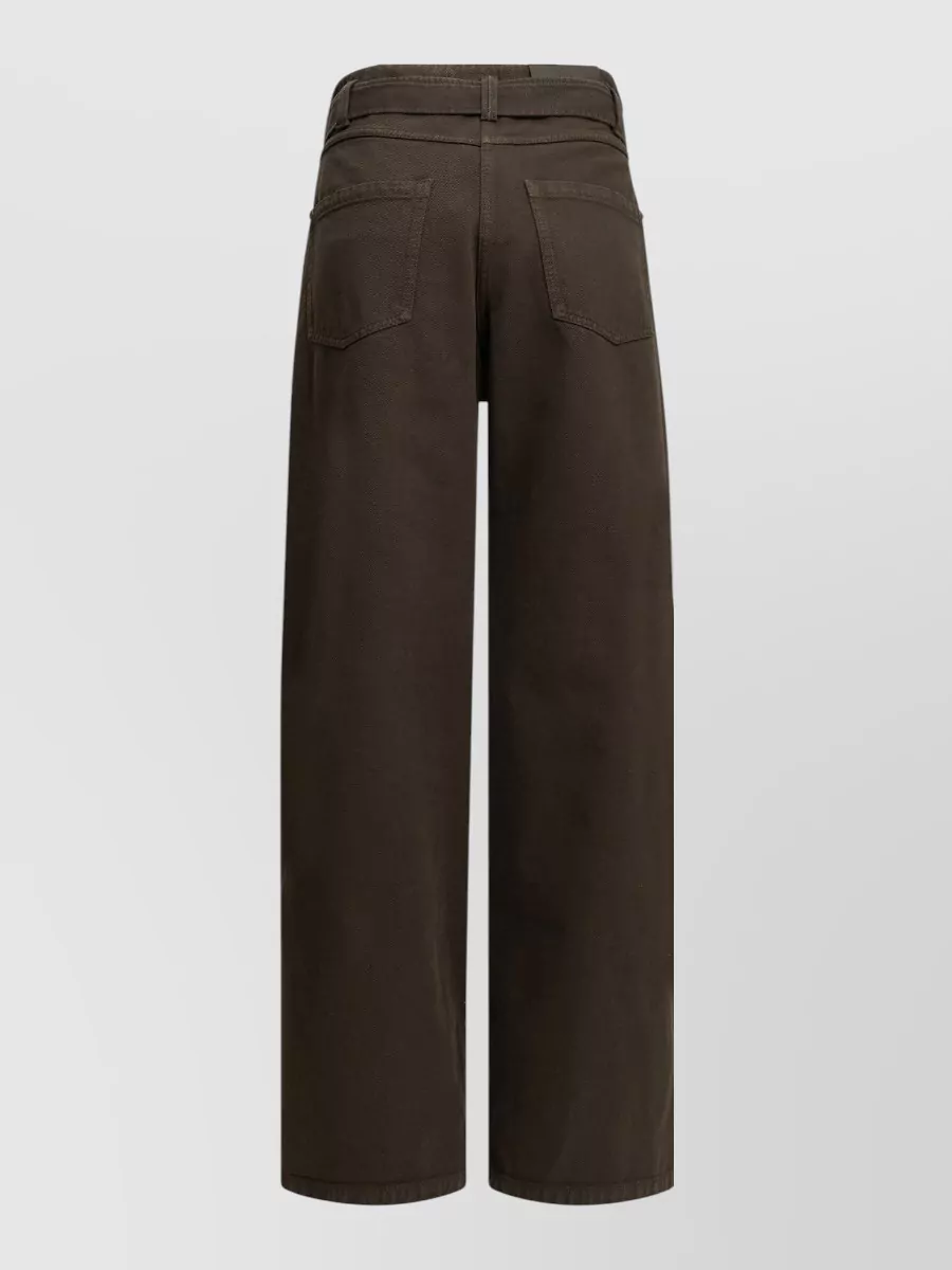 Brunello Cucinelli High-Rise Wide-Leg Belted Denim Jeans