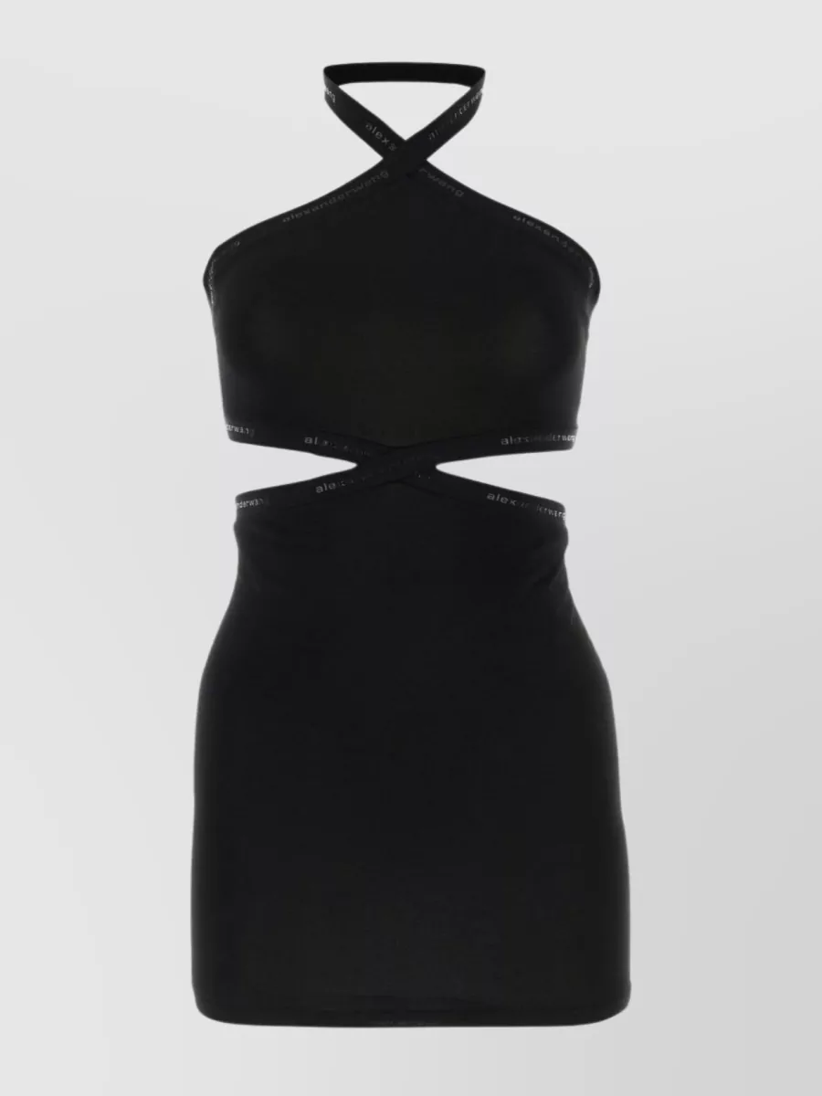 Shop Alexander Wang Waist Cut-out Mini Dress In Black
