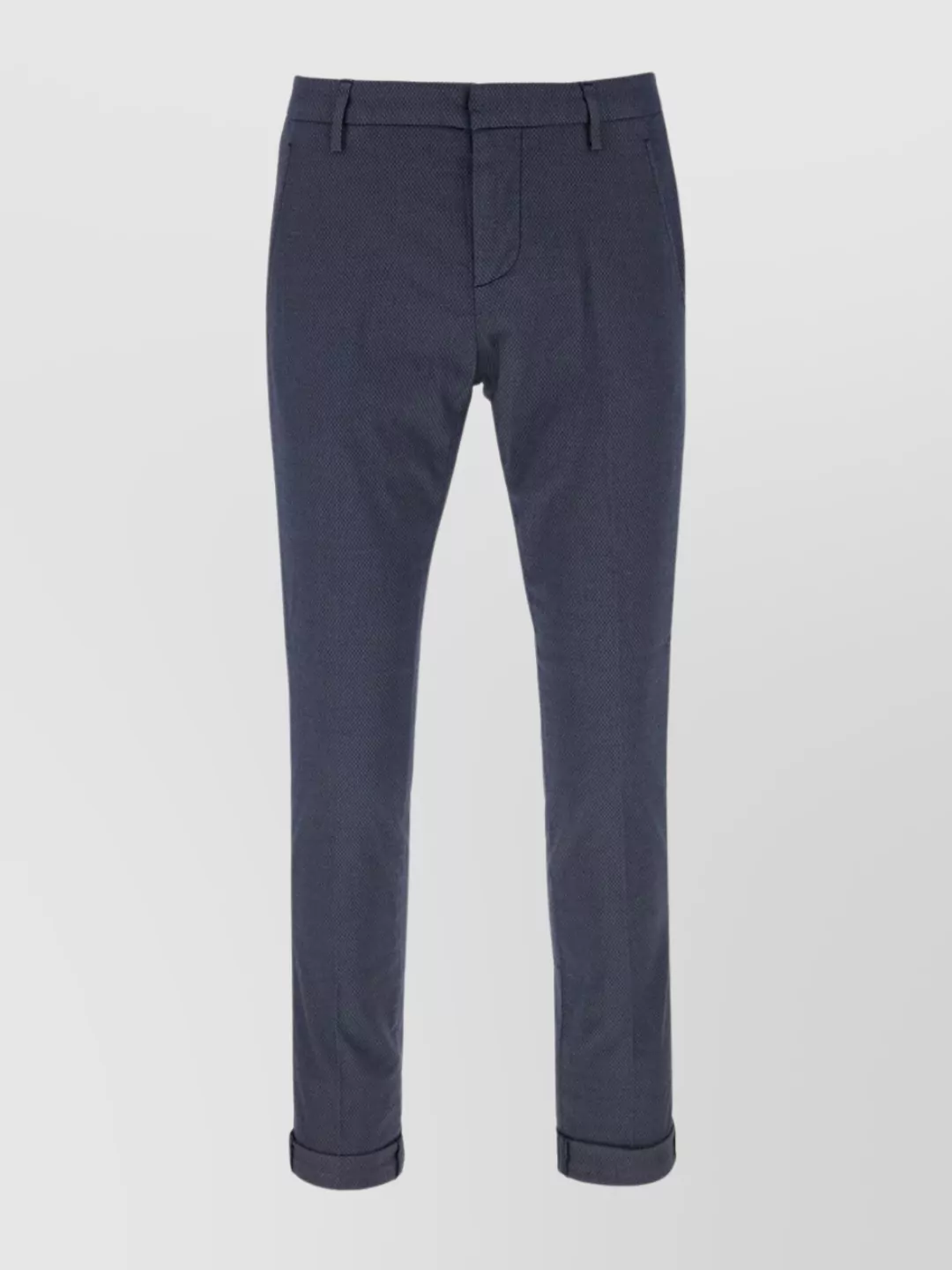 Dondup Stretch Cotton Blend Chino Pants With Belt Loops In Blue