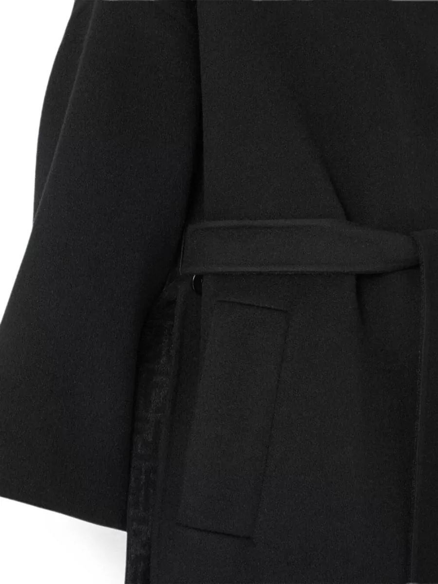 Fendi Wool Belted Midi Coat